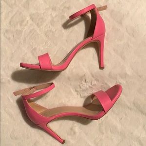 HOT PINK heeled sandals